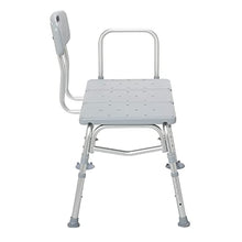 Load image into Gallery viewer, Drive Medical 12011KD-1 Plastic Tub Transfer Bench with Adjustable Backrest (Color May Vary), Gray
