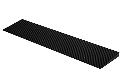 Cinnye 1'' Rise Solid Rubber Wheelchair,Threshold Ramp Used for Thresholds,Doorways and Bathroom (High:1 Inch(Pack of 1))
