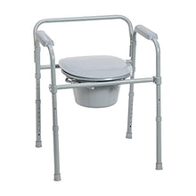 Load image into Gallery viewer, Drive Medical Steel Folding Frame Commode
