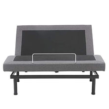 Load image into Gallery viewer, Classic Brands Comfort Upholstered Adjustable Bed Base with Massage, Wireless Remote, Three Leg Heights, and USB Ports-Ergonomic, Full, Black
