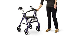 Load image into Gallery viewer, Medline Basic Steel Folding Rollator Walker with 8&quot; Wheels and Basket, Blue
