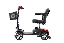 Load image into Gallery viewer, Artiron Outdoor Compact Mobility Scooter Electric Powered Mobile Wheelchair Folding, Collapsible and Compact for Travel, 4 Wheel (Red)

