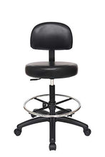 Load image into Gallery viewer, CHAIR MASTER Adjustable Chair/Stool for Exam Rooms, Labs, Doctor and Dentist Offices. Easy to Clean! 24&quot;-34&quot; Seat Height. 18&quot; Foot Ring (Tall Bench Height, Black)
