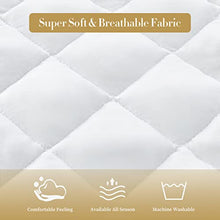 Load image into Gallery viewer, Quilted Fitted King Mattress Pad Cover, Waterproof Mattress Protector, Deep Pocket Elastic Fits Up to 21&#39;&#39;, Breathable Soft Alternative Filling Mattress Pad
