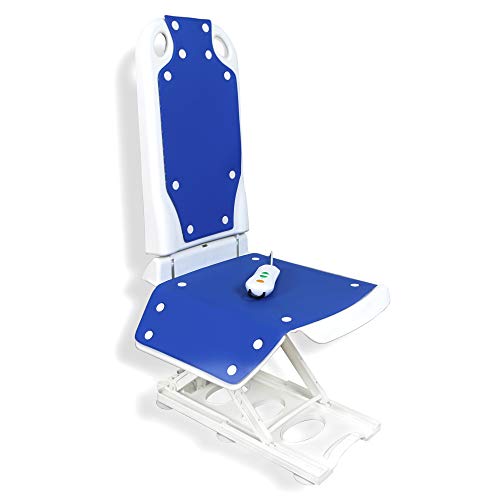 MAIDeSITe Electric Bath Lift Chair | Suitable for Bathtubs Larger Than 16“ Wide | 6 Bottom Non-Slip Suction Cups | High-Strength Steel Pole Support | Collapsible | Bearing Weight 300LB