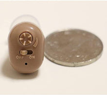 Load image into Gallery viewer, Hearing Aid Amplifier Rechargeable ITC Sound Amplifier for Seniors,2-Devices Included Interchangeable for Either Ear (Beige)
