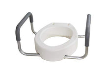 Load image into Gallery viewer, Essential Medical Supply Elevated Toilet Seat with Padded Arms, Elongated, 19 x 14 x 3.5 Inch
