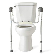 Load image into Gallery viewer, Medline Toilet Safety Rails, Safety Frame for Toilet with Easy Installation, Height Adjustable Legs, Bathroom Safety, Foam Armrests, Easy to Clean, Aluminum Frame, 250lb. Weight Capacity
