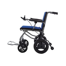 Load image into Gallery viewer, World&#39;s Lightest (Weight-30lbs) Foldable Electric Wheelchair, Travel Size, User-Friendly. (Blue)
