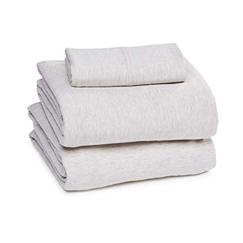 Amazon Basics Cotton Jersey Bed Sheet Set - Twin XL, Oatmeal