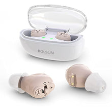Load image into Gallery viewer, Hearing Aids for Seniors and Adults, BOLSUN Rechargeable Hearing Amplifier with Noise Cancelling, Nano Hearing Aid for Hearing Loss with Simple Operation, Pair
