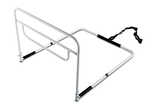 RMS Single Hand Bed Rail - Adjustable Height Bed Assist Rail, Bed Side Hand Rail - Fits King, Queen, Full & Twin Beds (Single Hand Rail)