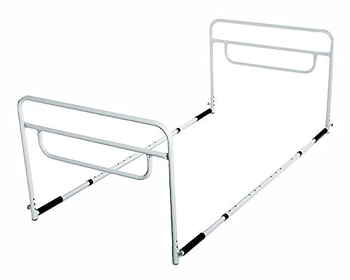 RMS Dual Bed Rail - Adjustable Height Bed Assist Rail, Bed Side Hand Rail - Fits Full & Twin Beds (Dual Hand Rail)