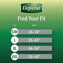 Load image into Gallery viewer, Depend FIT-FLEX Incontinence Underwear for Men, Maximum Absorbency, Disposable, Large, Grey, 52 Count (2 Packs of 26) (Packaging May Vary)
