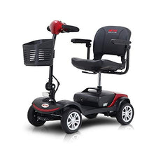 Load image into Gallery viewer, 4 Wheel Mobility Scooter - Electric Powered Wheelchair Device - Compact Heavy Duty Mobile for Travel, Adults, Elderly (Red)

