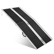 Load image into Gallery viewer, ORFORD Non Skid Wheelchair Ramp 6FT,600 lbs Weight Capacity, Utility Mobility Access Threshold Ramp for Home, Steps, Stairs, Doorways, Scooter
