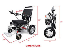 Load image into Gallery viewer, Porto Mobility Ranger D09 Lightweight Foldable Weatherproof Exclusive Electric Wheelchair, Portable, Brushless Powerful Motors, Dual Battery, All Terrain (Silver, Standard)
