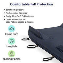 Load image into Gallery viewer, Fall Prevention Foam Bolster Mattress Cover with Defined Perimeter – 36” X 80” X 8” - Universal Medical Bed Overlay for Elderly and Fall Risk Patients - Fitted Sheet Fit with Secure Snaps
