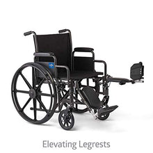 Load image into Gallery viewer, Medline Comfort Driven Wheelchair with Removable Desk Arms and Elevating Leg Rests, 18” Seat
