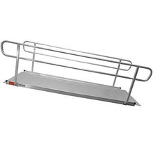 Load image into Gallery viewer, Titan Aluminum Wheelchair Entry Ramp and Handrails, Solid Surface Scooter Access
