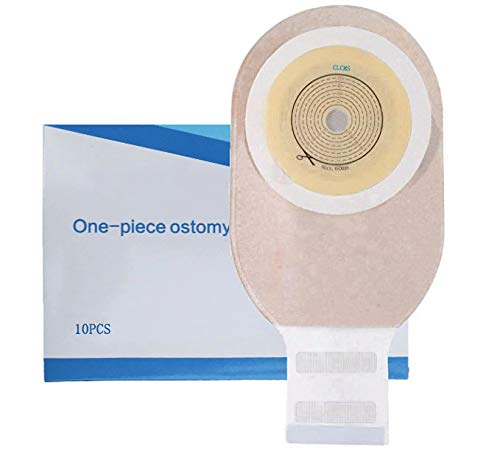 10PCS Colostomy Bags, Ostomy Supplies,One Piece Drainable Ostomy Pouch for Ileostomy Stoma Care