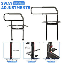Load image into Gallery viewer, Sangohe Bed Rail for Elderly, Adjustable Bed Assist Grab Bar Handle for Senior Adults with Storage Pocket, Safe Assistance for Getting in &amp; Out of Bed at Home and Dorm - Fit King, Queen, Full, Twin
