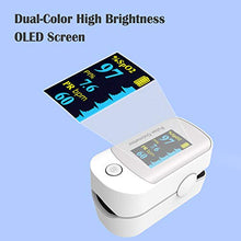 Load image into Gallery viewer, Pulse oximeter fingertip with Plethysmograph and Perfusion Index, Portable Blood Oxygen Saturation Monitor for Heart Rate and SpO2 Level, O2 Monitor Finger for Oxygen,Pulse Ox,Oxi, (White)
