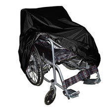 Load image into Gallery viewer, WOMACO Mobility Scooter Cover Waterproof Power Electric Wheel Chair Cover for Travel Outdoor Wheelchair Storage Bag Rain Protector from Dust Dirt Snow Rain Sun Rays (Black, Large)
