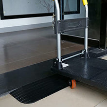 Load image into Gallery viewer, YONSHENG Threshold Ramps for Doorways Heavy Duty Wheelchair Ramps - 1&quot; Rise Solid Rubber Power Ramps for Door Threshold Wheelchair Scooter Ramp Curb Ramp for Entry Indoor/Outdoor, 1 Pack
