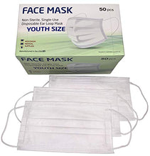 Load image into Gallery viewer, WMS Small Ear Loop Youth Face Masks, Wisconsin Medical Supplies, MADE IN USA, 1 Pack (50 PCs)
