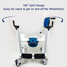 Load image into Gallery viewer, ZHDDM Self-Service Patient Lift Transfer Machine with Soft Cushion and Toilet Seat, Transport Wheelchair Manual Lift, Home Shifter for Nursing Paralyzed Elderly - Holds up to 220lbs
