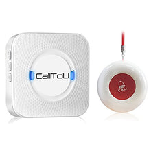 Load image into Gallery viewer, CallToU Caregiver Pager Wireless Call Button Nurse Alert System Help Button for Home/Elderly/Patient/Disabled Attention Pager 500+ Feet 1 Plugin Receiver 1 Waterproof Transmitter
