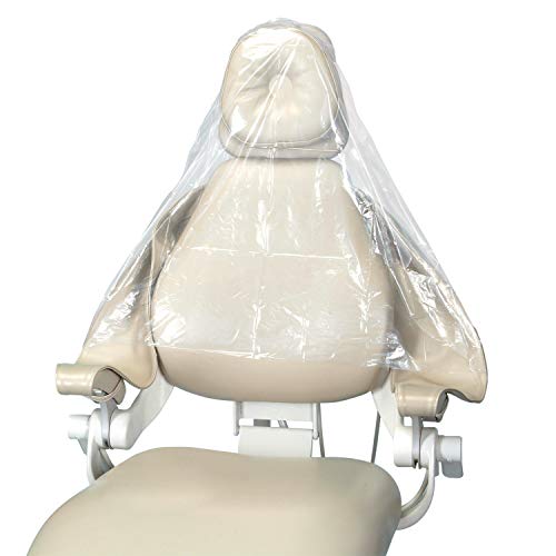 JMU Dental Half Chair Cover, Disposable Clear Plastic Sleeve Protector, Large 32