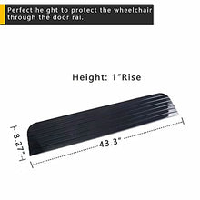 Load image into Gallery viewer, YONSHENG Threshold Ramps for Doorways Heavy Duty Wheelchair Ramps - 1&quot; Rise Solid Rubber Power Ramps for Door Threshold Wheelchair Scooter Ramp Curb Ramp for Entry Indoor/Outdoor, 1 Pack
