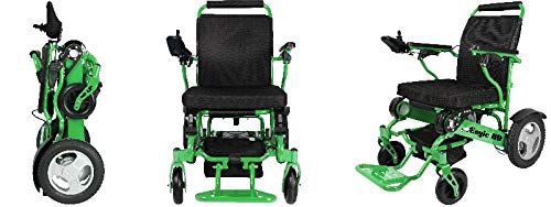 Eagle HD Bariatric Green Portable Folding Wheelchair- Light Weight - Airplane and Cruise Ready