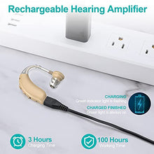 Load image into Gallery viewer, Hearing Aids, HaYiue Hearing Aid for Seniors Rechargeable with Noise Cancelling Hearing Amplifier with AI DSP Chip for Adults Hearing Loss Bet Digital Ear Hearing Assist Devices with Volume Control
