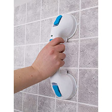 Load image into Gallery viewer, Carex Suction Shower Grab Bar – 12” Ultra Grip Shower Handle - Dual Locking Grab Bars for Bathtubs and Showers – Seniors, Disabled, Handicap, Elderly Assistance Product
