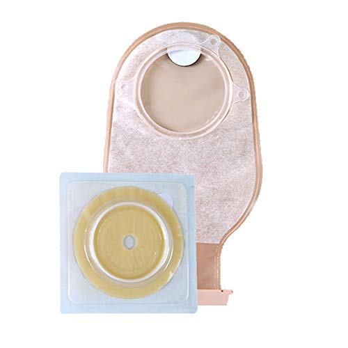 Colostomy Bags Ostomy Supplies Two Piece Drainable Pouches for Colostomy Ileostomy Stoma Care, with Clamp (10pcs Bags+5pcs Barriers)