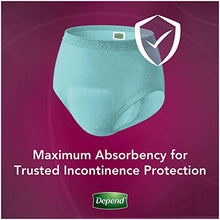 Load image into Gallery viewer, Depend Silhouette Incontinence and Postpartum Underwear for Women, Maximum Absorbency, Disposable, Large/Extra-Large, Pink, 52 Count (Packaging May Vary)
