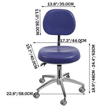 Load image into Gallery viewer, Happybuy Dental Medical Chair for Dentist Doctor Stool Adjustable Mobile Chair PU Leather (Blue)
