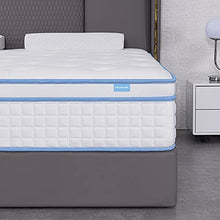 Load image into Gallery viewer, Queen Mattress,IYEE NATURE 10 Inch Queen Size Hybrid Mattress Individual Pocket Springs with Foam,Queen Bed in a Box with Breathable and Pressure Relief,Medium Firm,Bule
