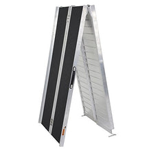Load image into Gallery viewer, Motorhot 10&#39;ft Lightweight Aluminum Portable Skidproof PVC Carpeted Folding Wheelchair Ramp 120&quot; L x 28.3&quot;W x 2&quot; H
