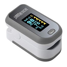 Load image into Gallery viewer, Finger Pulse Oximeter, (SpO2) Blood Oxygen Saturation Monitor with Pulse Rate Measurements and Pulse Bar Graph, Digital Reading LED Display
