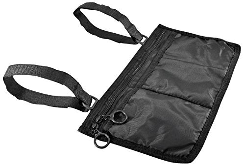 Secure WWP-1B Storage Bag for Wheelchair Walker Rollator, Black - Mobility Aid Storage Pouch Accessory for Elderly, Seniors, Handicap - Hands Free Arm Rest Tote Caddy