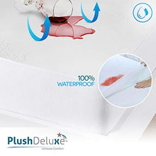 Load image into Gallery viewer, PlushDeluxe Premium Bamboo Mattress Protector – Waterproof, &amp; Ultra Soft Breathable Bed Mattress Cover for Maximum Comfort &amp; Protection - (King Size)

