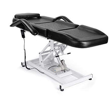 Load image into Gallery viewer, Salon Style Electric Black Massage Table Beauty Bed Chair with Motorized Reclinable Height Power Lift Salon Studio Equipment
