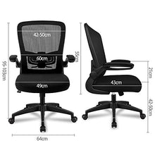 Load image into Gallery viewer, Office Chair, FelixKing Ergonomic Desk Chair with Adjustable Height and Lumbar Support Swivel Lumbar Support Desk Computer Chair with Flip up Armrests for Conference Room (Black)
