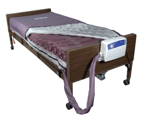 Drive Medical Med Aire Low Air Loss Mattress Replacement System with Alternating Pressure, Dark Purple, 8