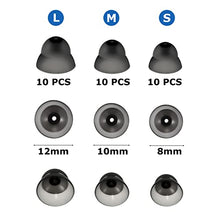 Load image into Gallery viewer, 30 Packs Dome Hearing Aid Silicone Hearing Aid Domes Hearing Aid Power Domes Black Medium Power Domes Small Close Domes Ear Tips Hearing Direct Domes Large Power Dome for Hearing Resound Accessories
