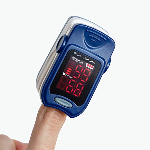 Pulse Oximeter Fingertip – Accurate Blood Oxygen Saturation Monitor – SpO2 & Finger Pulse Oximeter – Fingertip Pulse Oximeter with Easy to Read Digital Display